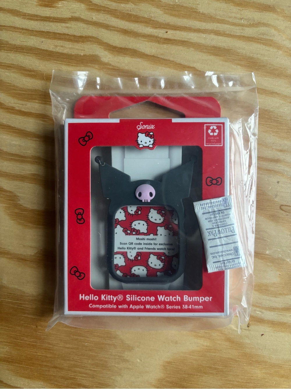 *NIB: Hello Kitty Kuromi Black Silicone Apple Watch Bumper Case 38-41mm